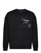 Newcrew Tops T-Langærmet Skjorte Black HUGO BLUE