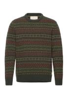 Fair Isle C-Neck Tops Knitwear Round Necks Green GANT