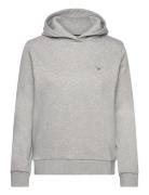 Reg Hoodie Tops Sweatshirts & Hoodies Hoodies Grey GANT