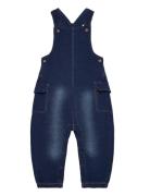 Overall Sweat Denim Bottoms Dungarees Navy Minymo