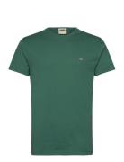 Slim Shield Ss T-Shirt Tops T-Kortærmet Skjorte Green GANT