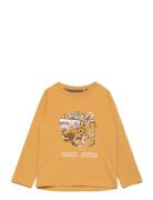 T-Shirt Ls Tops T-shirts Long-sleeved T-Skjorte Yellow Minymo