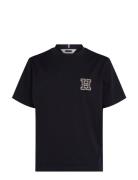 Interlock Logo Tee Tops T-Kortærmet Skjorte Navy Tommy Hilfiger