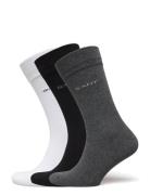 Soft Cotton Socks 3-Pack Underwear Socks Regular Socks Grey GANT