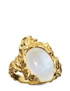 Goddess Ring Moonst Ring Smykker Gold Maanesten