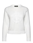 Anchor-Logo Combed Cotton Sweater Tops Knitwear Jumpers White Lauren R...