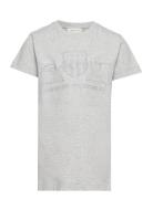 Tonal As Ss T-Shirt Tops T-Kortærmet Skjorte Grey GANT