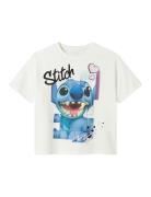 Nkfdiri Stitch Ss Nreg Top Noos Wdi Tops T-Kortærmet Skjorte White Nam...