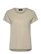 Cotton-Modal Blend Classic Tee Tops T-shirts & Tops Short-sleeved Gree...