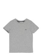 Shield Ss T-Shirt Tops T-Kortærmet Skjorte Grey GANT