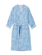 Piirto Unikko Bath Robe Morgenkåbe Blue Marimekko Home