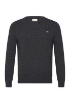 Extrafine Lambswool C-Neck Tops Knitwear Round Necks Grey GANT