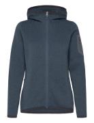 Kamphaug Knitted W Hoodie Orion Blue Xs Tops Sweatshirts & Hoodies Fle...