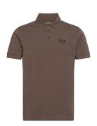 Polo Shirt Tops Polos Short-sleeved Brown EA7