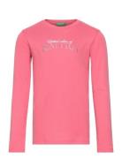 T-Shirt L/S Tops T-shirts Long-sleeved T-Skjorte Pink United Colors Of...