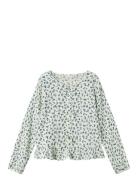 Nkfbiba Ls Top Tops T-shirts Long-sleeved T-Skjorte Cream Name It