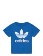 Trefoil Tee Tops T-Kortærmet Skjorte Blue Adidas Originals