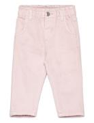 Straight Paperbag Jeans Bottoms Jeans Loose Jeans Pink Mango