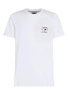 Hilfiger Stack Tee Tops T-Kortærmet Skjorte White Tommy Hilfiger