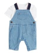 Denim Dungaree Bottoms Dungarees White Tommy Hilfiger