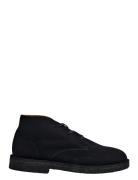 Slhricco Suede Chukka Boot Snørestøvler Black Selected Homme