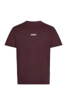 Cohen Brushed Tee Ss Tops T-Kortærmet Skjorte Burgundy Clean Cut Copen...