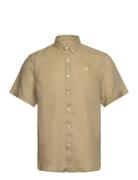 Mill Brook Linen Short Sleeve Shirt Lemon Pepper Tops Shirts Short-sle...