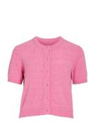 Vicilla S/S V-Neck Cardigan/Ka Tops Knitwear Cardigans Pink Vila