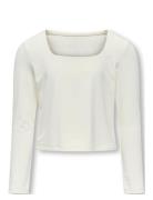 Kogea L/S 2-Ways Top Jrs Tops T-shirts Long-sleeved T-Skjorte White Ki...