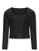 Kogea L/S 2-Ways Top Jrs Tops T-shirts Long-sleeved T-Skjorte Black Ki...