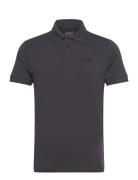 Polo Shirt Tops Polos Short-sleeved Grey EA7