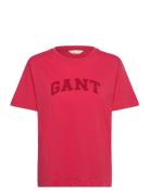 Rel Graphic Ss T-Shirt Tops T-shirts & Tops Short-sleeved Red GANT