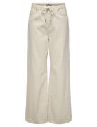 Onlsilla Mw Wide String Pant Cc Pnt Bottoms Jeans Wide Cream ONLY