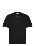 Nano Logo Interlock T-Shirt Tops T-Kortærmet Skjorte Black Calvin Klei...