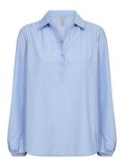 Sc-Onari Tops Shirts Long-sleeved Blue Soyaconcept