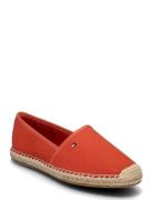 Flag Canvas Espadrille Espadrillos Flade Sandal Orange Tommy Hilfiger