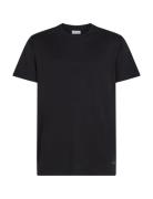 Woven Label Regular Tee Tops T-Kortærmet Skjorte Black Calvin Klein Je...