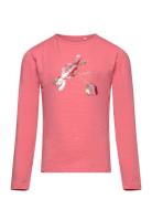 T-Shirt Ls Tops T-shirts Long-sleeved T-Skjorte Pink Minymo