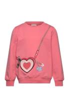 Sweatshirt Ls Tops Sweatshirts & Hoodies Sweatshirts Pink Minymo