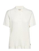 Barbour Hartland Knitted Polo Jumper Tops T-shirts & Tops Polos White ...