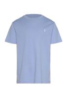 Cotton Jersey Crewneck Tee Tops T-Kortærmet Skjorte Blue Ralph Lauren ...