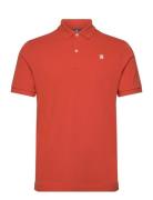 Dunda Overdyed Slim Polo S\S Tops Polos Short-sleeved Red G-Star RAW