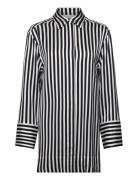 Lea - Striped Viscose Tops Shirts Long-sleeved Black Day Birger Et Mik...