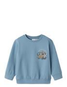 Nmmdennis Nreg Sweat Unb Tops Sweatshirts & Hoodies Sweatshirts Blue N...