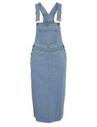 Nmsia Midi Dungaree Short Dress Vi494Lb Knælang Kjole Blue NOISY MAY