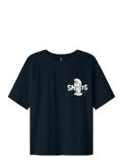 Nlnfordy Smurfs Ss L Top Bfu Tops T-Kortærmet Skjorte Black LMTD