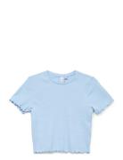 Vmlavender Ss Cropped Top Jrs Girl Tops T-Kortærmet Skjorte Blue Vero ...