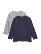 Basic 34 -T-Shirt Ls  Tops T-shirts Long-sleeved T-Skjorte Grey Minymo