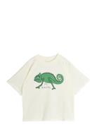 Lizard Sp Ss Tee Tops T-Kortærmet Skjorte White Mini Rodini