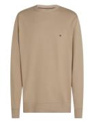 Essential Terry Crewneck Tops Knitwear Round Necks Beige Tommy Hilfige...